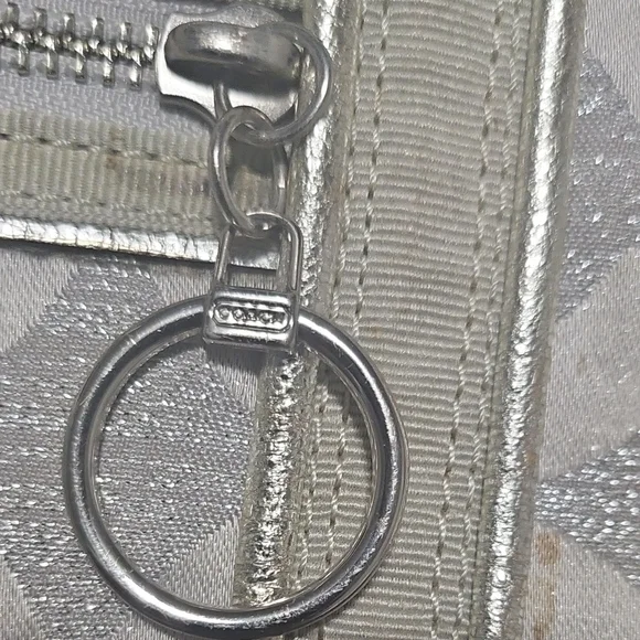 Coach Metallic Silver Tote Bag